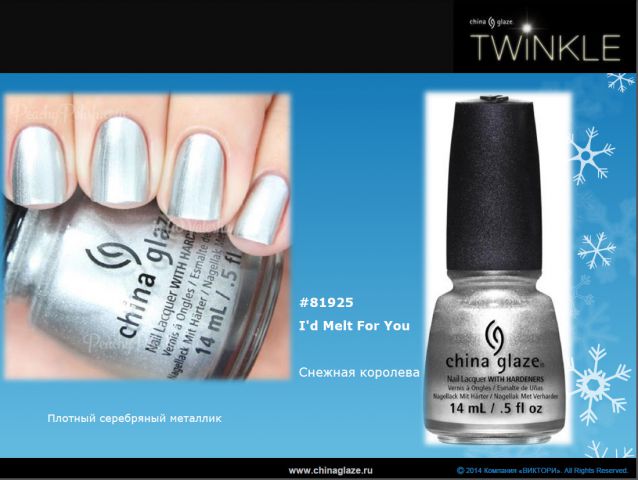 Рождественская коллекция лаков для ногтей Twinkle Collection Holiday 2014 — 2015 от China Glaze фото 4 Рождественская коллекция лаков для ногтей Twinkle Collection Holiday 2014 — 2015 от China Glaze фото 4