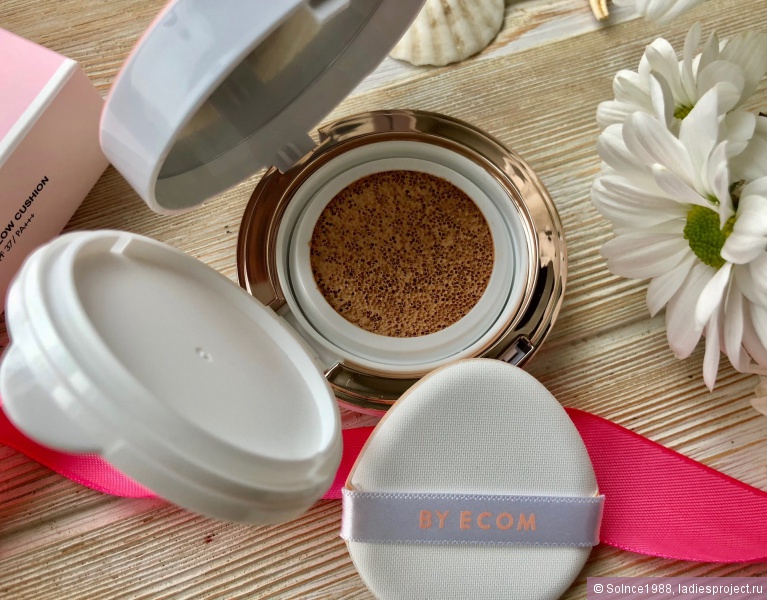 Тональный кушон Honey Glow Cushion (оттенок № 21 Light Beige) от By Ecom фото 4