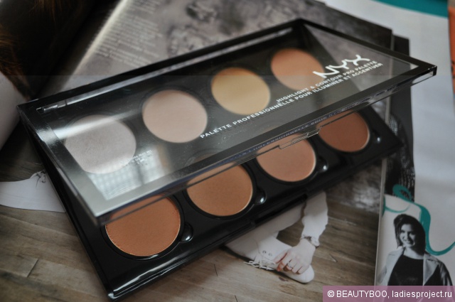 Палетка сухих текстур для контурирования лица Highlight & Contour Pro Palette от NYX фото 2
