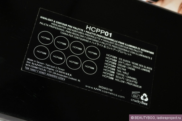 Палетка сухих текстур для контурирования лица Highlight & Contour Pro Palette от NYX фото 11