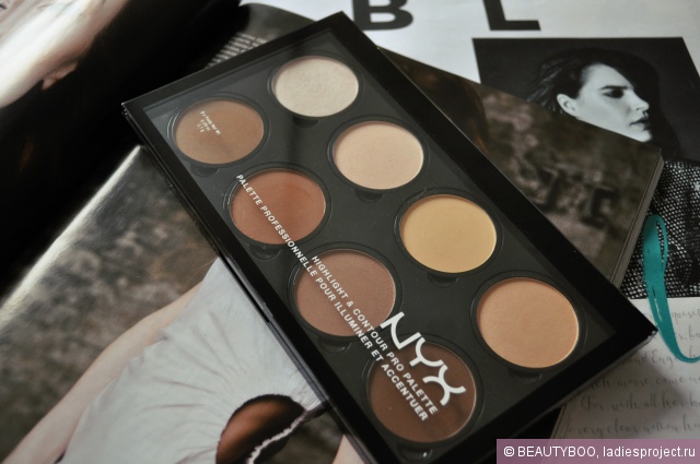 Палетка сухих текстур для контурирования лица Highlight & Contour Pro Palette от NYX фото 9