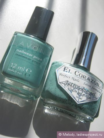 Лак для ногтей активный био-гель Dalmatian Active Bio-gel (оттенок № 423/088 Mint Ice Cream & Chocolate) от El Corazon фото 23