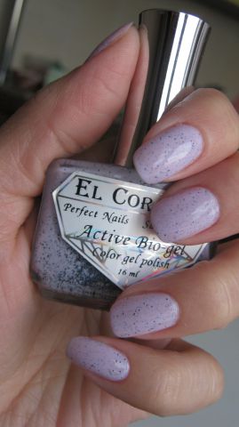 Лак для ногтей Active Bio-gel blueberry yogurt - черничный йогурт (оттенок № 423/84) от EL Corazon фото 6