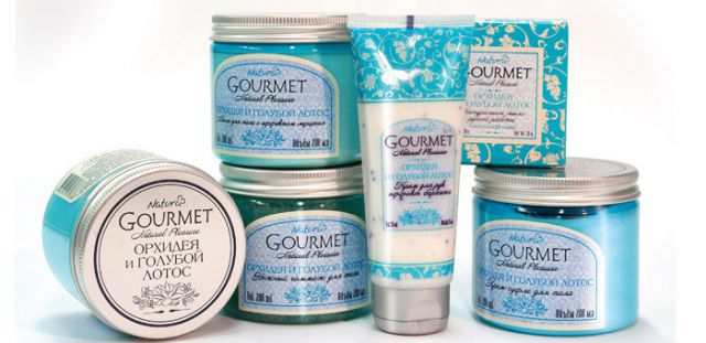 Нежный гоммаж для тела Gourmet "Орхидея и голубой лотос" Natura от 36/6 фото 1