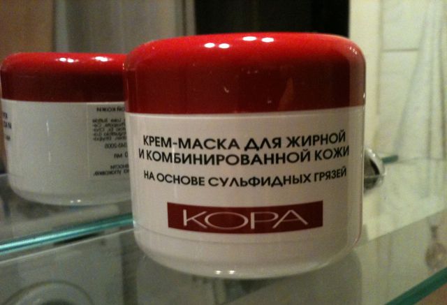 Крем-маска для жирной и комбинированной кожи лица на основе сульфидных грязей от КОРА фото 4