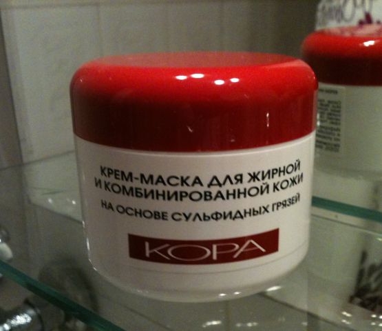 Крем-маска для жирной и комбинированной кожи лица на основе сульфидных грязей от КОРА фото 1