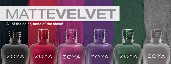 Лимитированная коллекция матовых лаков для ногтей Zoya Matte Velvet Polishes (осень — зима 2014 — 2015) фото 1 Лимитированная коллекция матовых лаков для ногтей Zoya Matte Velvet Polishes (осень — зима 2014 — 2015) фото 1