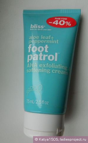 Смягчающий и отшелушивающий крем для ног Foot Patrol от Bliss фото 1
